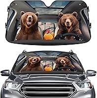 Vista 11 de GENANY Parasol Divertido para Parabrisas de Pareja de Perros Golden Retriever Lindos para Coche SUV Camión (55x30 Pulgadas), Parasol