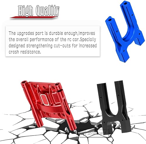 Miniatura 5 de Rcarmumb Pieza de actualización de montaje central para ARRMA 18 KratonNotoriousOutcastTalionTyphon,17 FelonyInfractionFireteamMojaveLimitless RC,