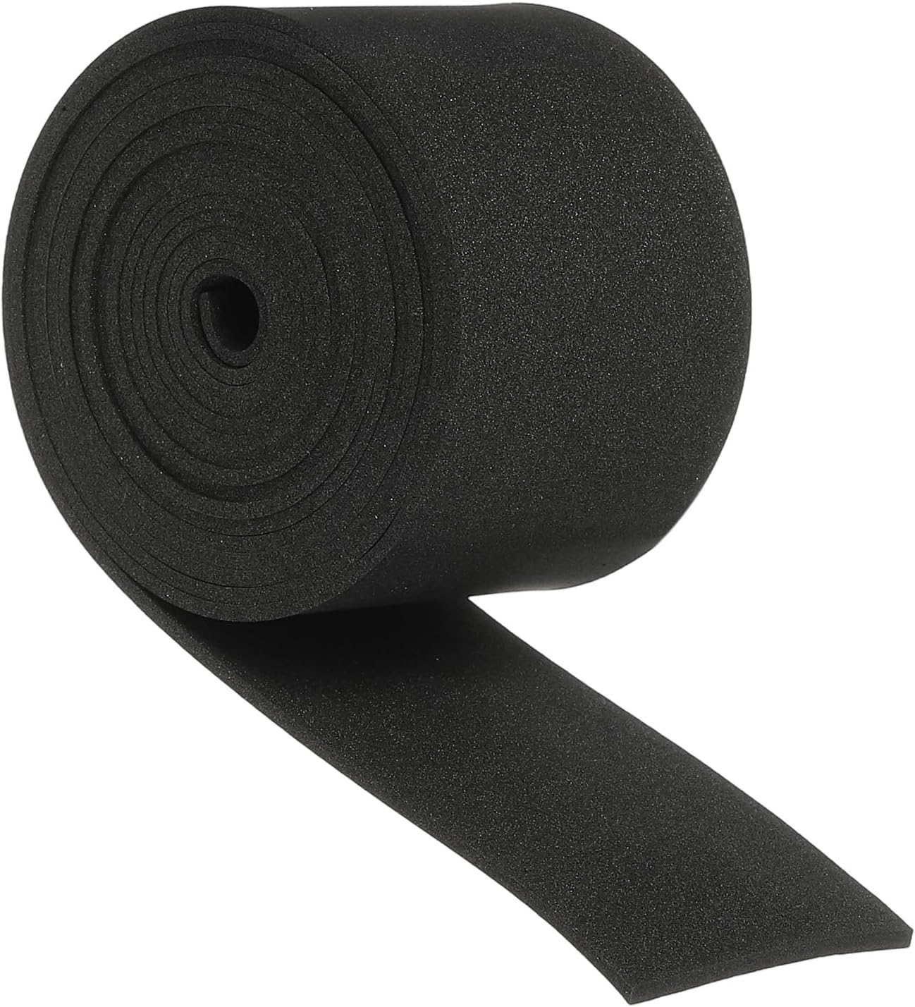 PATIKIL Neoprene Foam Strip Roll, 78.7" Long x 2" Width x 1/16" Thick High Density Weather Stripping Door Seal Strip Non Adhesive for Insulation, Black