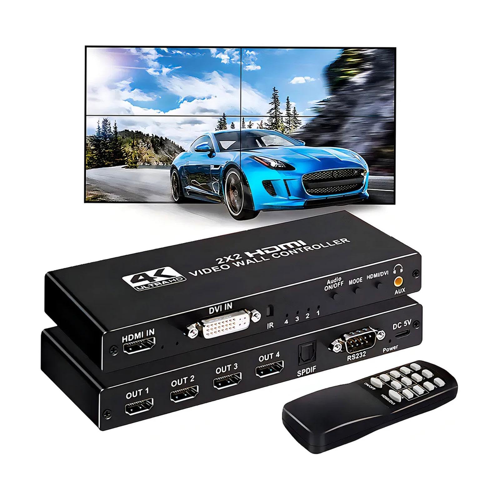 Hdml Video Wall Controller 60Hz 1x2 1x3 1x4 2x2 2x1 3x1 4x1 Mode 4K HDMI 2x2-image-29