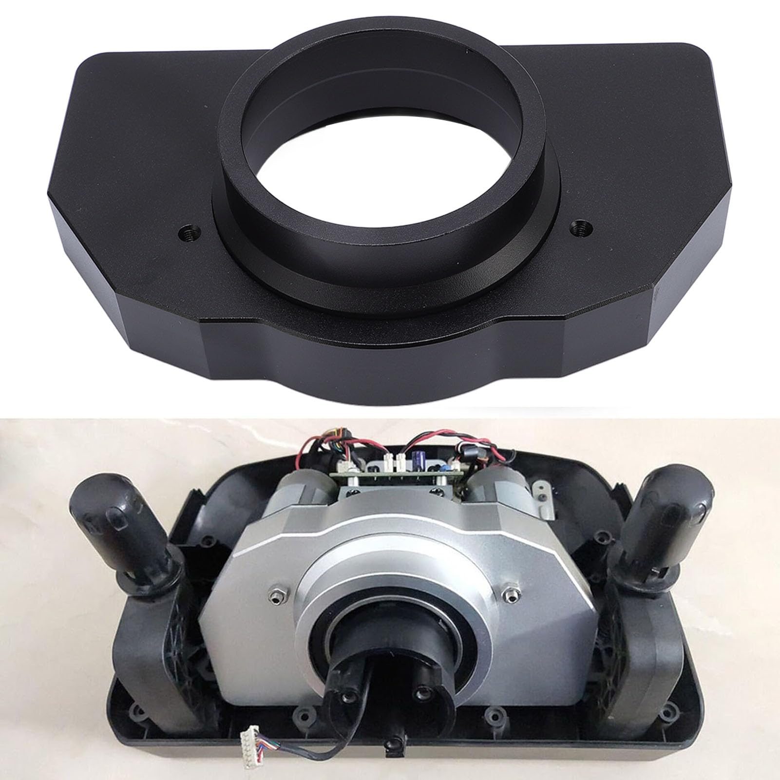 AMONIDA Aluminiowy Wspornik Kierownicy, Kompatybilny z (BLACK)