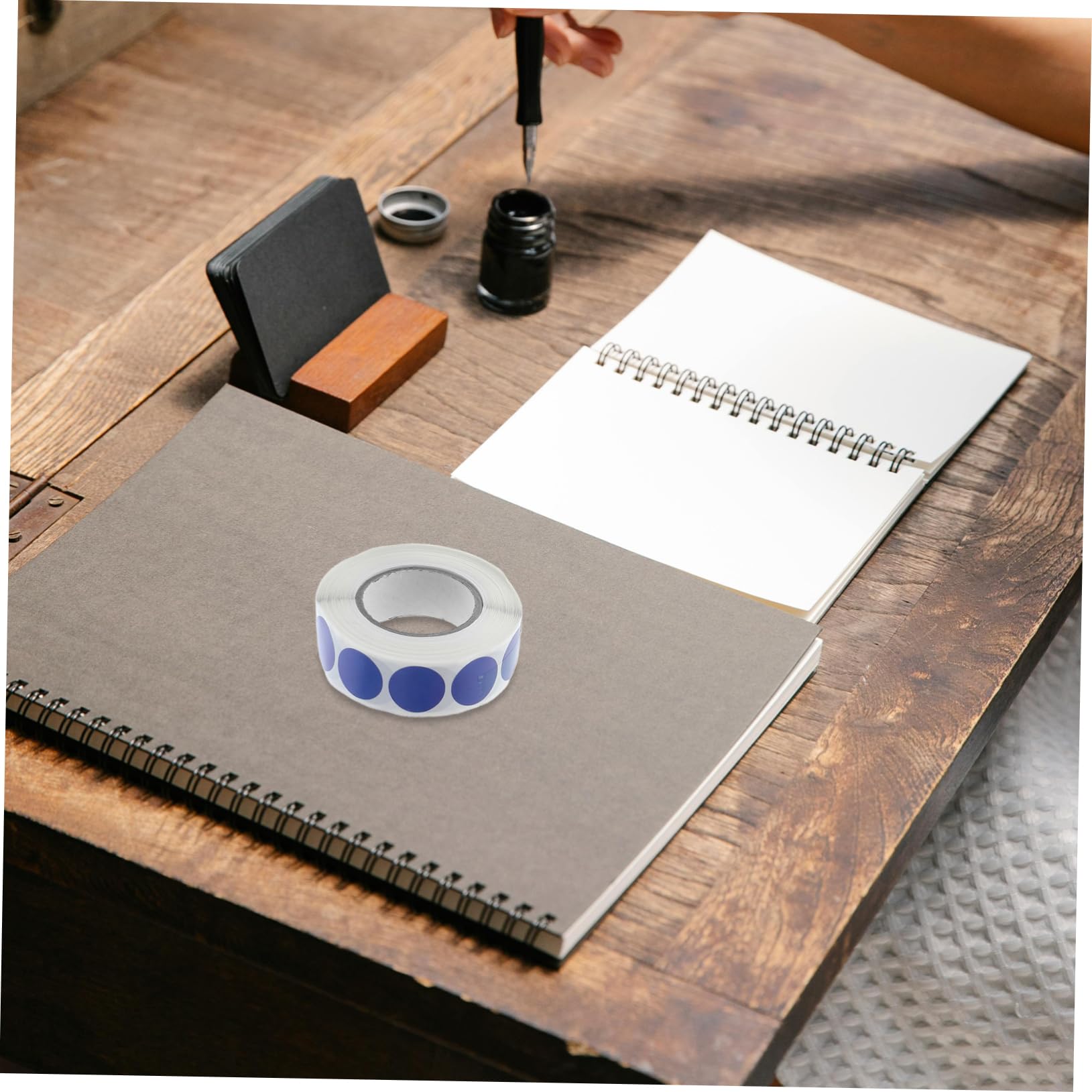 Tofficu Étiquettes Autocollantes Rondes à Pois 15 Pcs en Papier pour Identification Couleur Facile, Adhésives et Inscriptibles, pour Maison et Restaurants Couleur Aléatoire