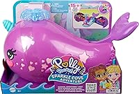 Vista 6 de Polly Pocket Juego de barco de juguete con 2 muñecas, accesorios sorpresa y juego acuático, Sparkle Cove Adventure Narwhal Boat