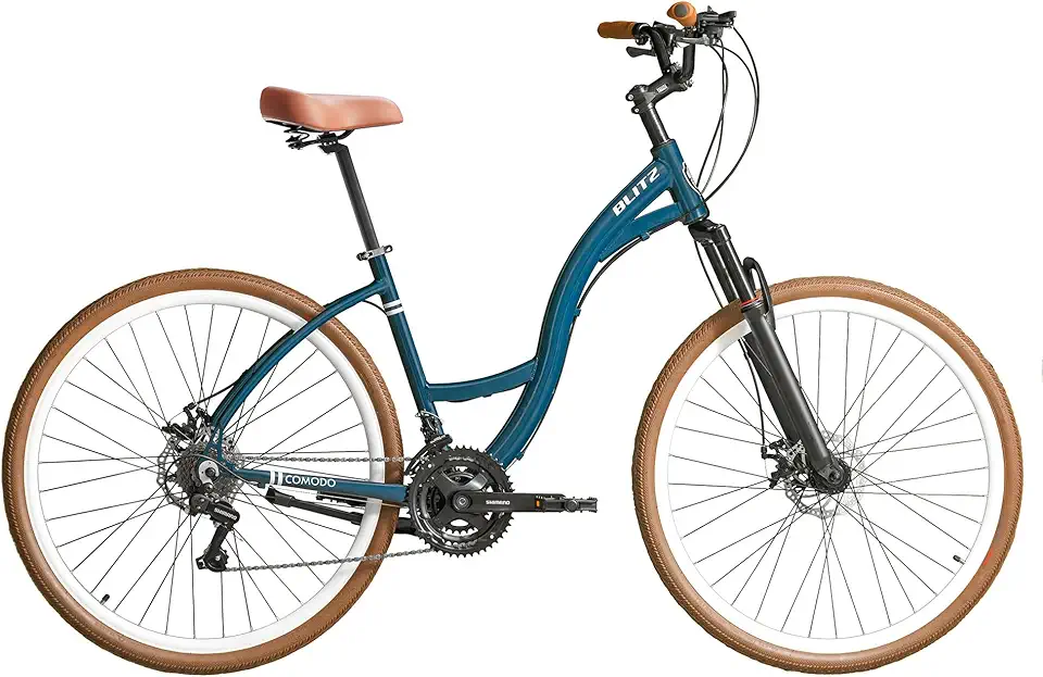 Bicicleta BLITZ Aro 29 Comodo Urbana Full SH 21v Freio à Disco, Quadro Leve, Câmbio Suave, Rodas Resistentes, Design Moderno, Ideal para Passeios e Deslocamentos Diários