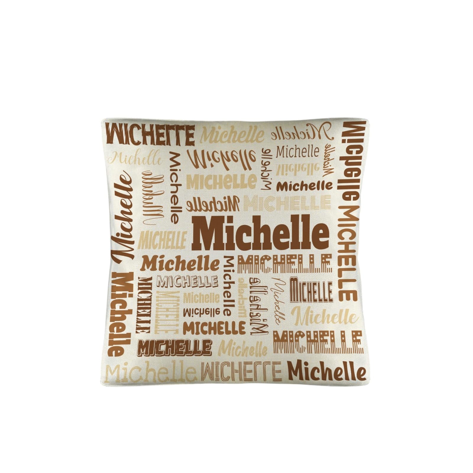 LATHIFA Custom Pillow Case with Name, Personalized Make a Name Pillow Gifts for Mom Dad Family Friends, Customized Pillowcase with Your Name for Couch