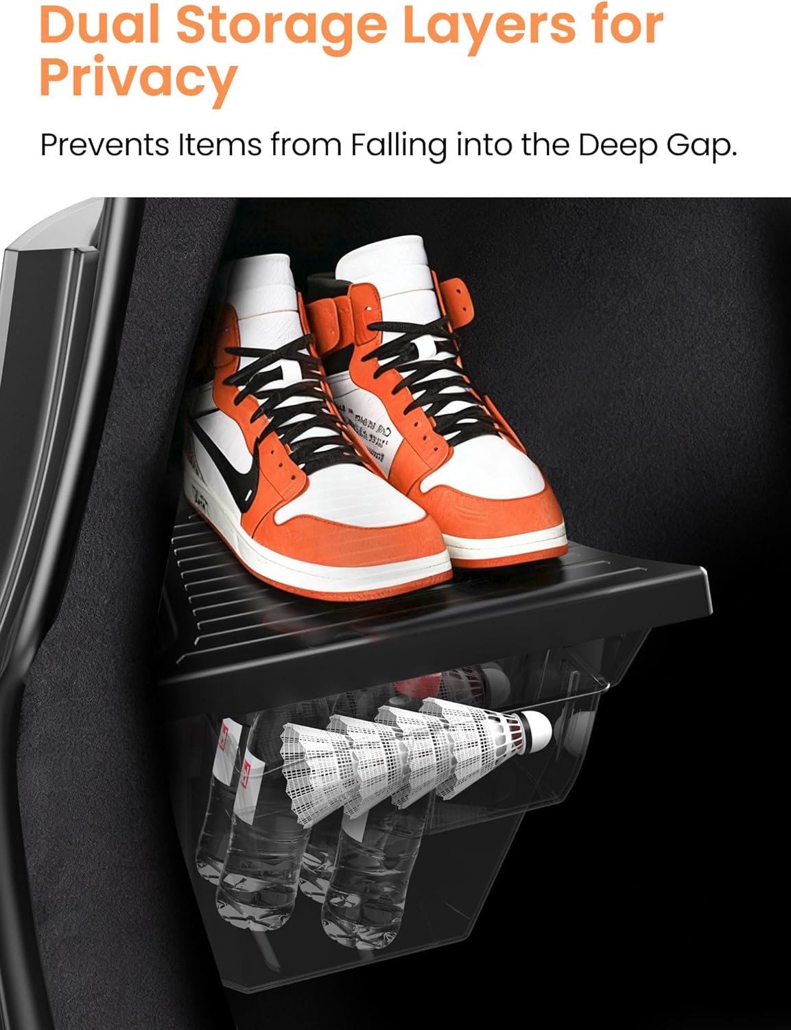 2025 2026 Tesla Model Y Juniper Rear Trunk Storage Bins with Lids, 2PCS TPE Waterproof Organizer Boxes for Model Y Juniper Refresh Interior Accessories