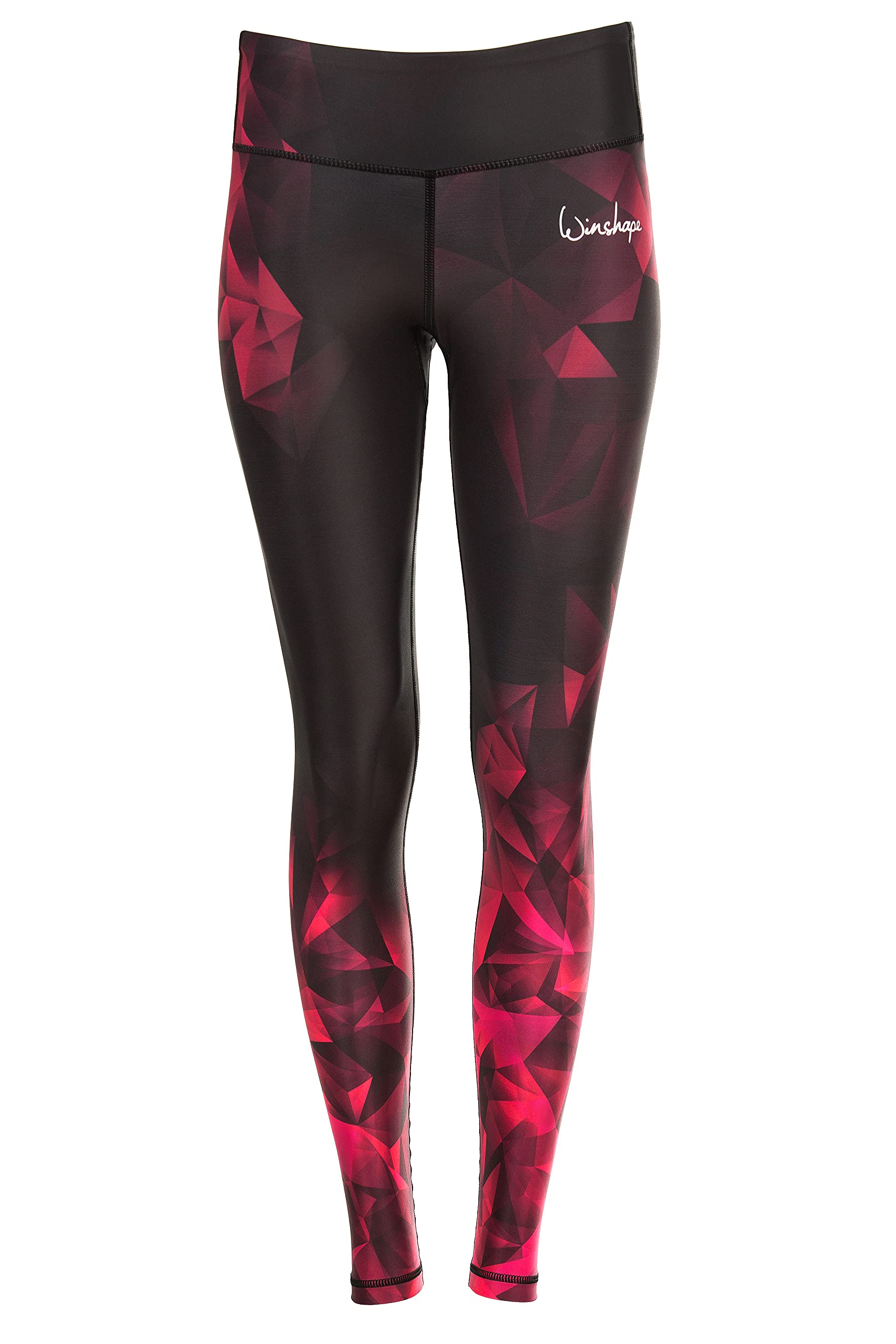 WINSHAPE AEL102 Women's Functional Power Shape Tights with Non-Slip Effect, Sapphire, Slim Style, Fitness, Leisure, Sports, Yoga, Workout