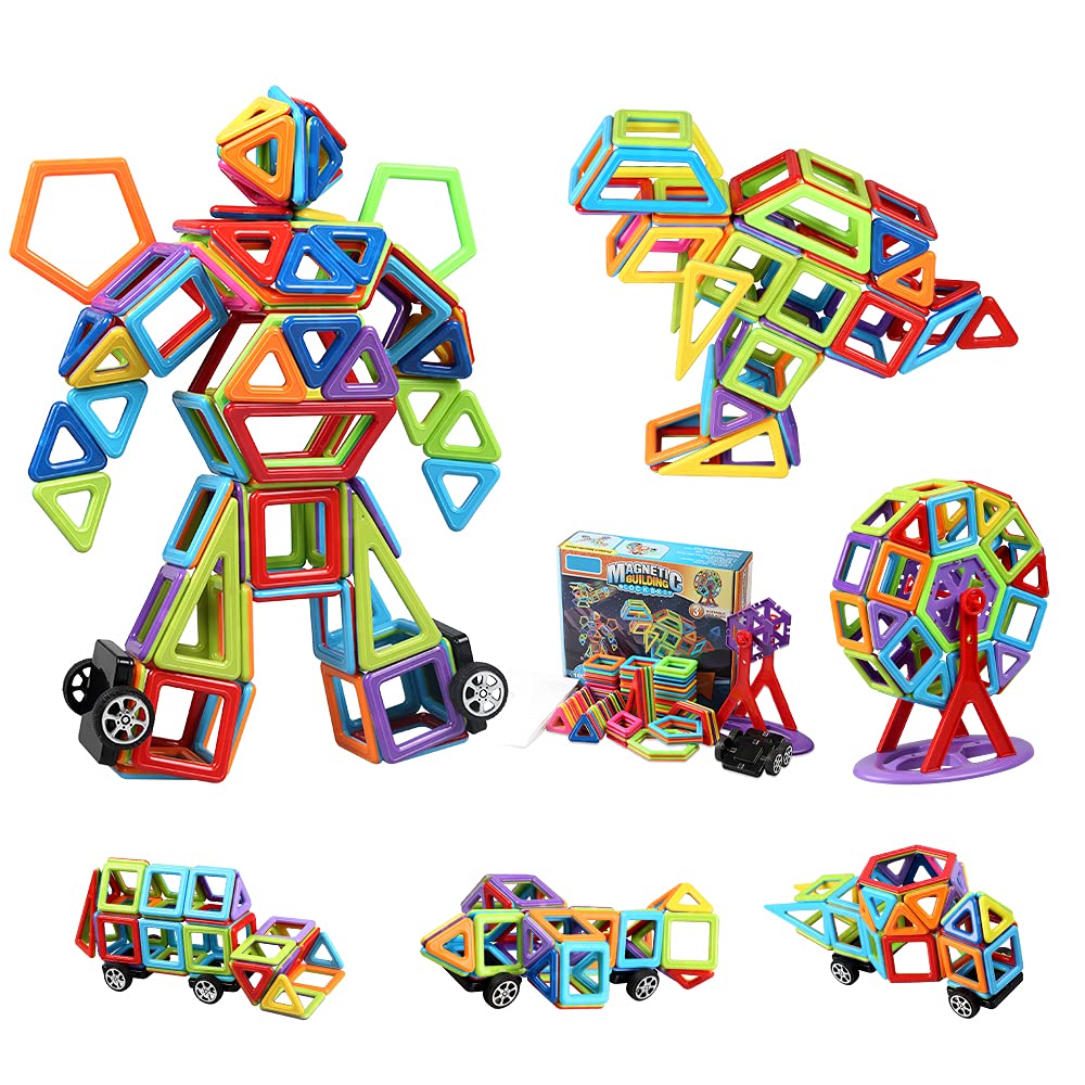 109 pcs Magnetic Building Blocks| 3D Magnetic Construction Rainbow Kit| STEM Mini Building Block Creative Educational Gift for Boys Girls| Magnetic Tiles Set for Kids Toddlers for Edutainment