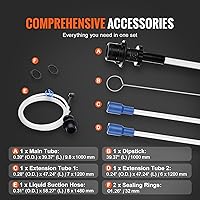 Vista 3 de VEVOR Bomba extractora manual de fluidos de 6.5L, extractor de líquido al vacío para cambiador de aceite, bomba de cambio de aceite para automoción