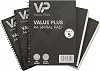 A4 Spiral Notebooks | Soft Cover, Feint Ruled with Margin, 160 Pages, Perforated Wirebound Pads (Pack of 5)