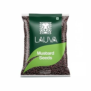 LAUVA Natural Mustard Seeds Small I Sarso I Rai Whole I Mustard Black Whole I Indian Spice - 1 Kg, Pack Of (2X500G)