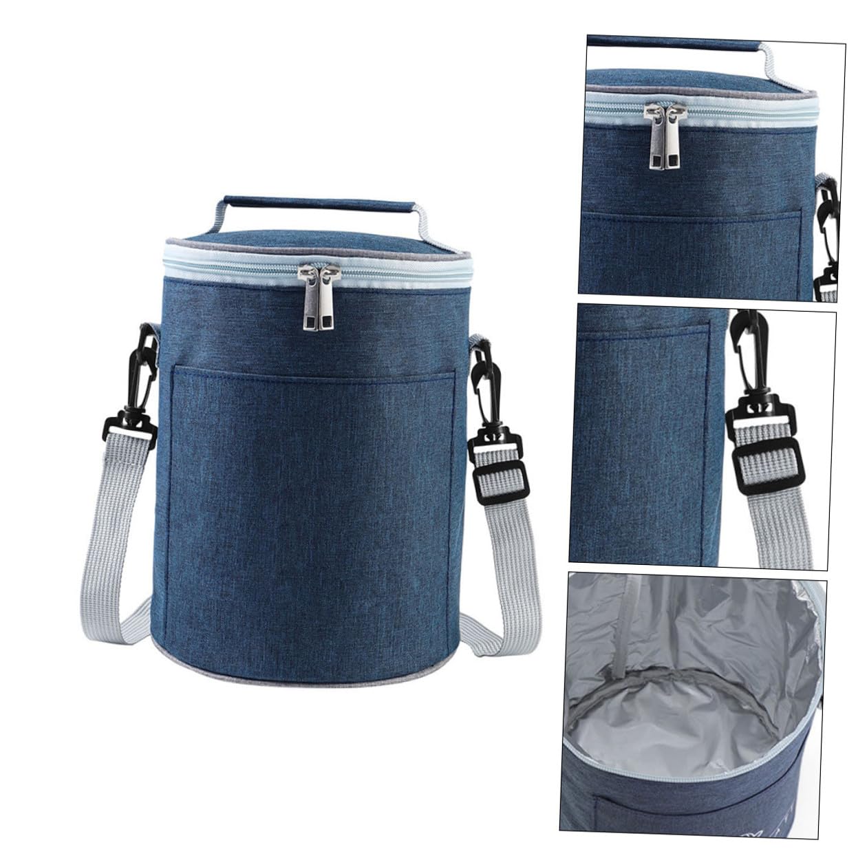 VANZACK Isoliertasche aus Oxford mit Aluminiumfolie Mittelgroß mit Handgriff und Schultergurt Vielseitige Thermotasche für Lunch Camping Arbeit und Reisen