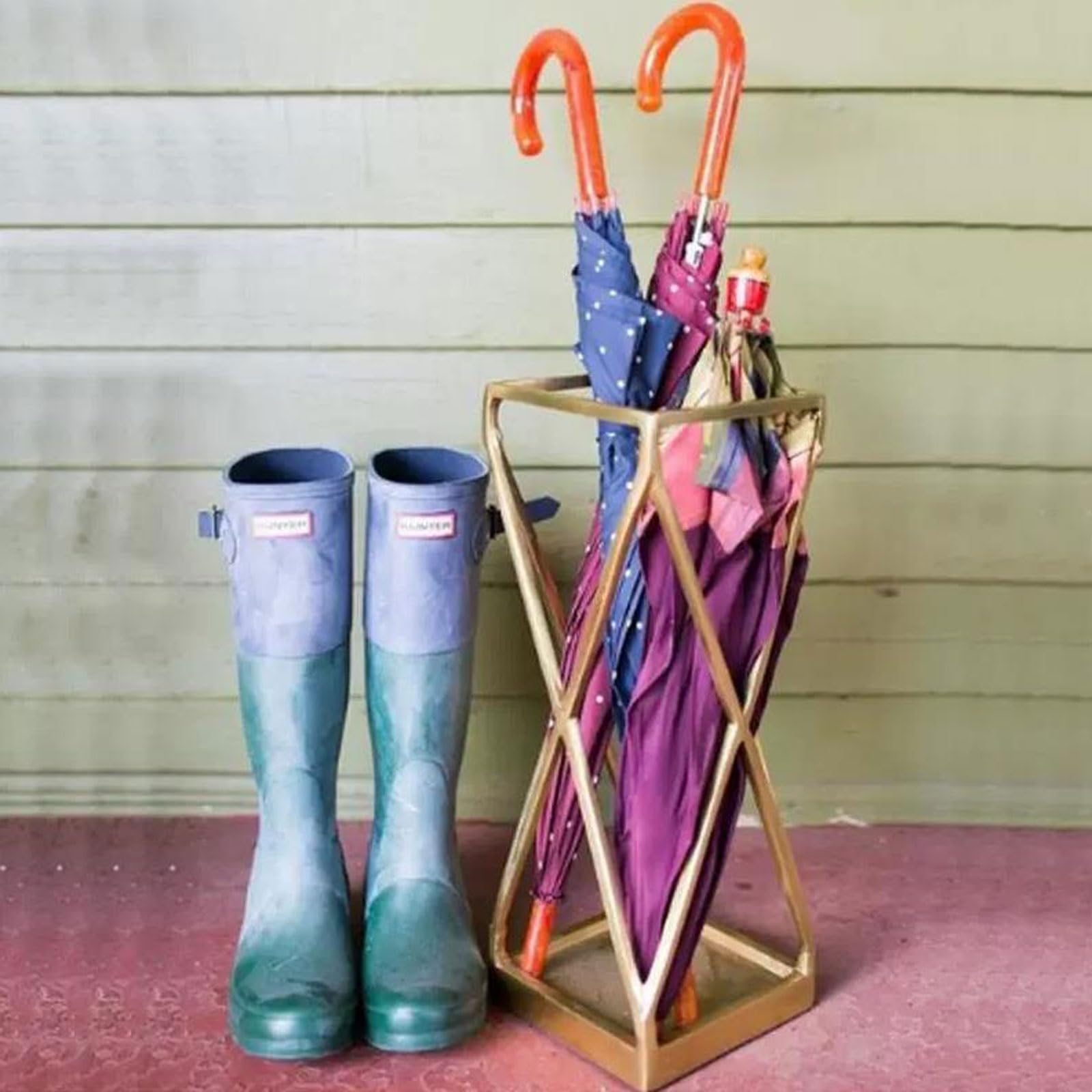 Stojak na parasol w stylu vintage, metalowy uchwyt