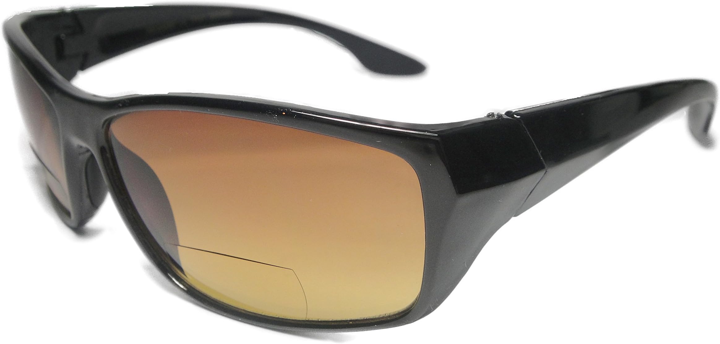 High Definition Bifocal Reader Sunglasses Amber Lens for Men and Women +1.25