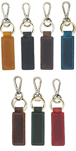 Llavero de cuero para hombre, llaveros para llaves de coche, estilo clásico, accesorios de coche