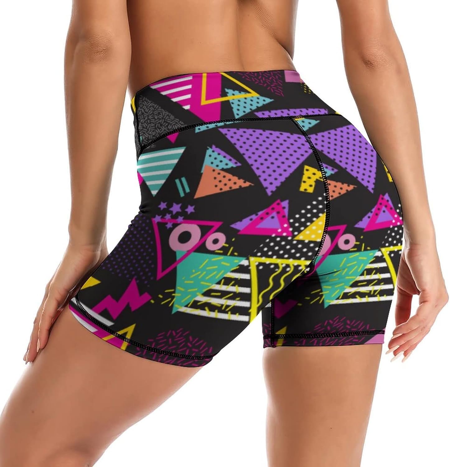 Yoga Shorts High Waisted Biker Shorts for Womens Athletic Running Workout - Image 3