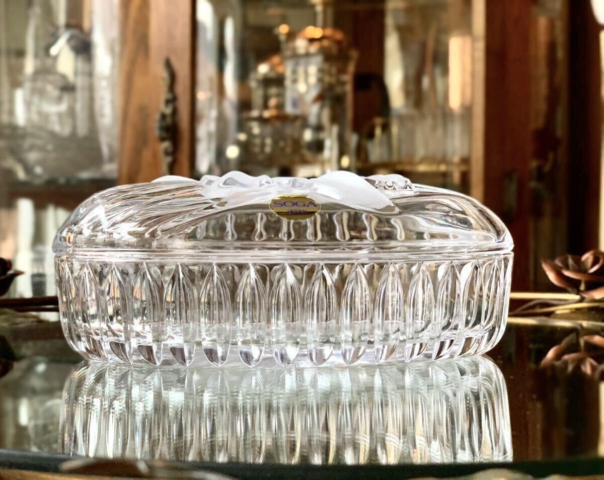Amazon.co.jp: 豪華 SOGAガラス クリスタルガラス 小物入れ カット