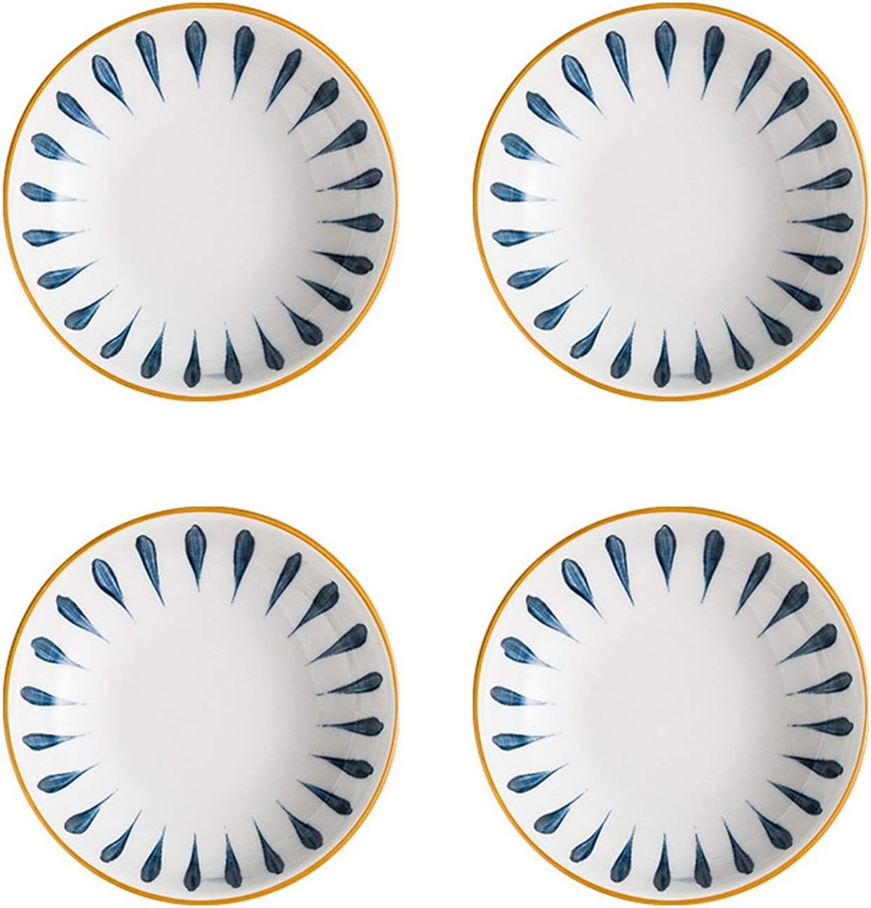 Sauce Dipping Saucer Sauce Dipping Bowls 4pcs Household Round Ceramic Sauce Dish Soy Sauce Dipping Bowls Appetizer Plates Side Dishes Serving Dish Japanese Style Dinnerware Set Soy Sauce Bowls Dip Bo