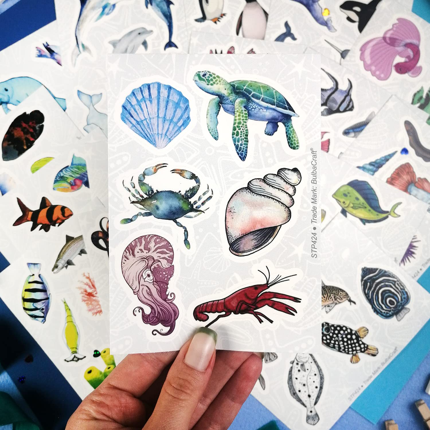 Une affiche d'animaux marins et de créatures marines | Vecteur Premium