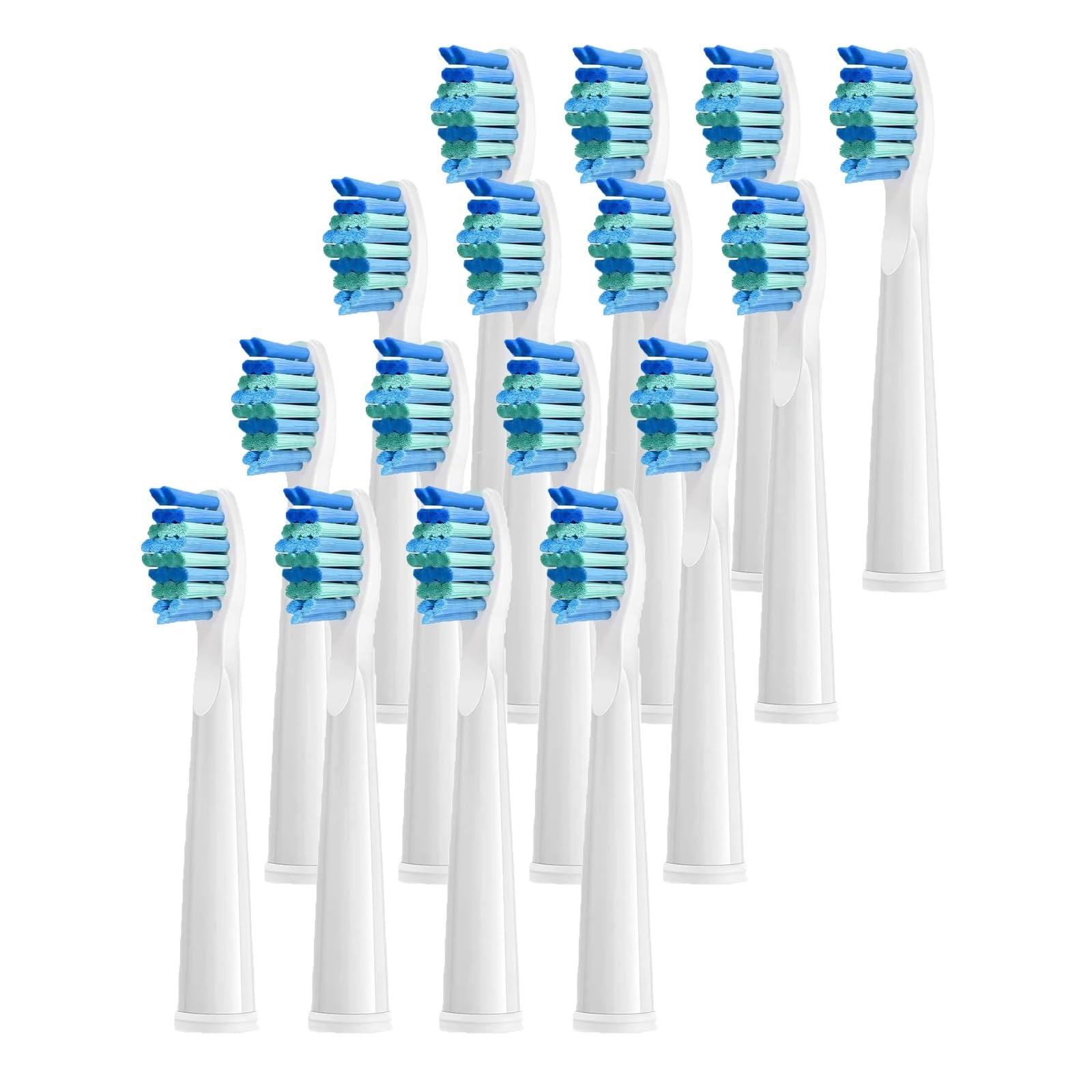 Zahnbürstenköpfe, kompatibel mit Fairywill, D7 D8 FW507 | FW508 FW551 917 959 SG-E9(16pcs White)