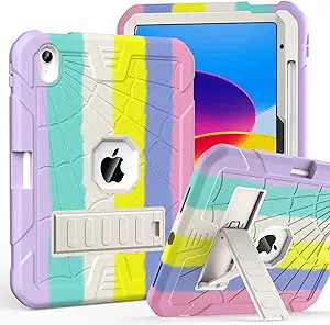 SIBEITU Kids Case for iPad (A16) 11-inch 2025 / iPad 10th Gen 10.9-inch 2022, Shockproof Rugged Hybrid 3-Layer Protective 11/10 Gen iPad Cover with Kickstand & Pencil Holder for Girls Boys, Camouflage
