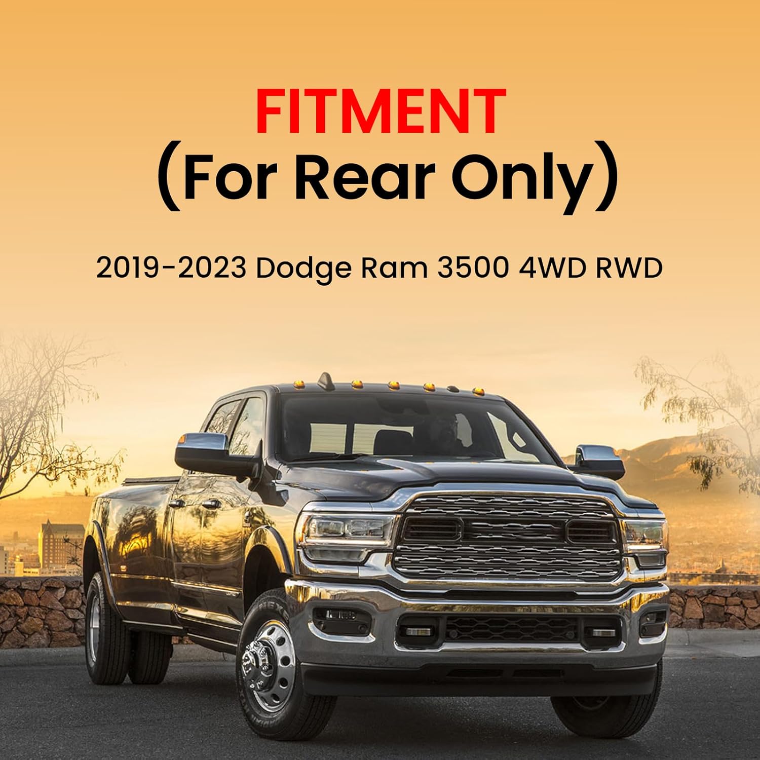 MILLISEC Air Spring Bags Suspension Kit Compatible with 2019-2023 Dodge Ram 3500 4WD and RWD Up to 7500 Lbs of Load Leveling Capacity Air Springs OEM Replaces# 57531