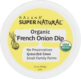 Kalona Supernatural Organic French Onion Dip, 12 oz - Premium Creamy Dairy Snack for Chips & Veggies