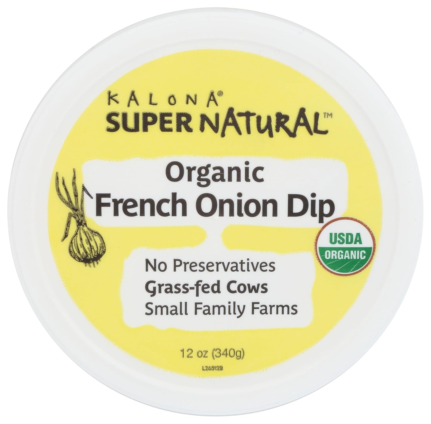 Kalona Supernatural Organic French Onion Dip, 12 oz - Premium Creamy Dairy Snack for Chips & Veggies