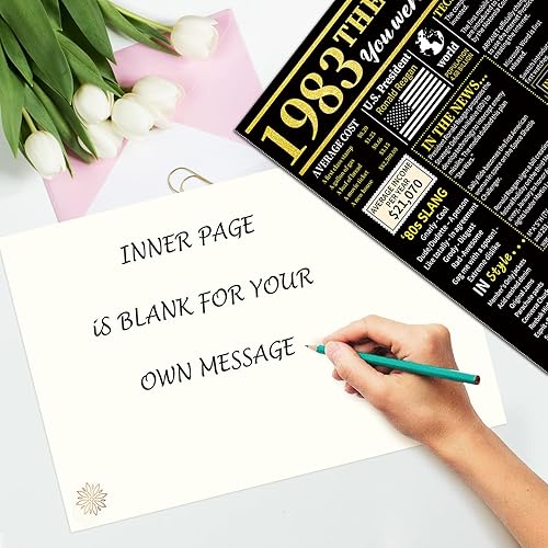 Miniatura 4 de Tarjeta de regalo de 40 cumpleaños para mujeres y hombres, regalo de cumpleaños jumbo de 40 años para esposa y marido, tarjeta de cumpleaños 40 para