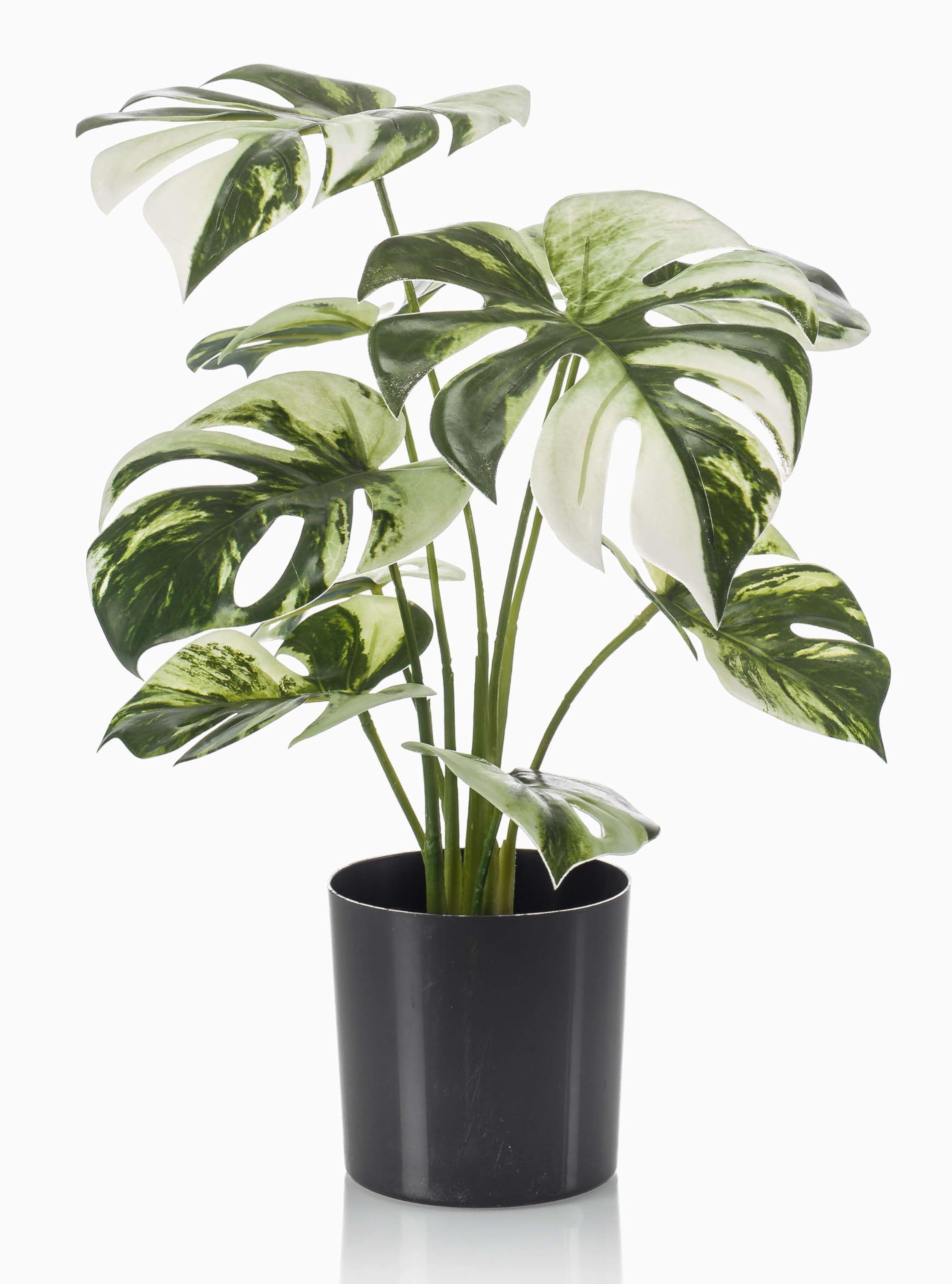 artplants.de Artificial Philodendron Monstera Deliciosa Variegata Zaine, green-white, 40cm - Artificial Philodendron