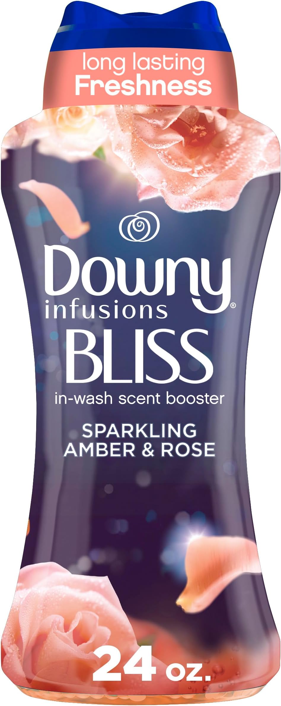 Downy Infusions In-Wash Laundry Scent Booster Beads, BLISS, Sparkling Amber and Rose Scent, 24 oz