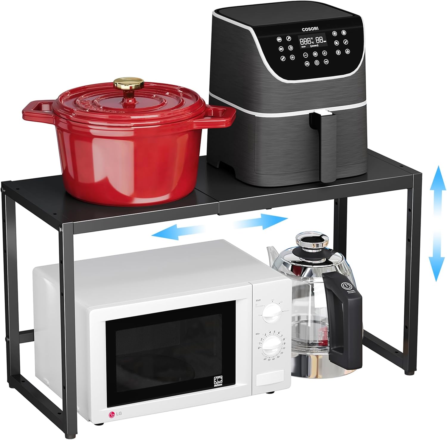 Adjustable 110 LB Heavy-Duty Metal Shelving Unit for Kitchen & Garage Adjustable 110 LB Heavy-Duty Metal Shelving Unit for Kitchen & Garage