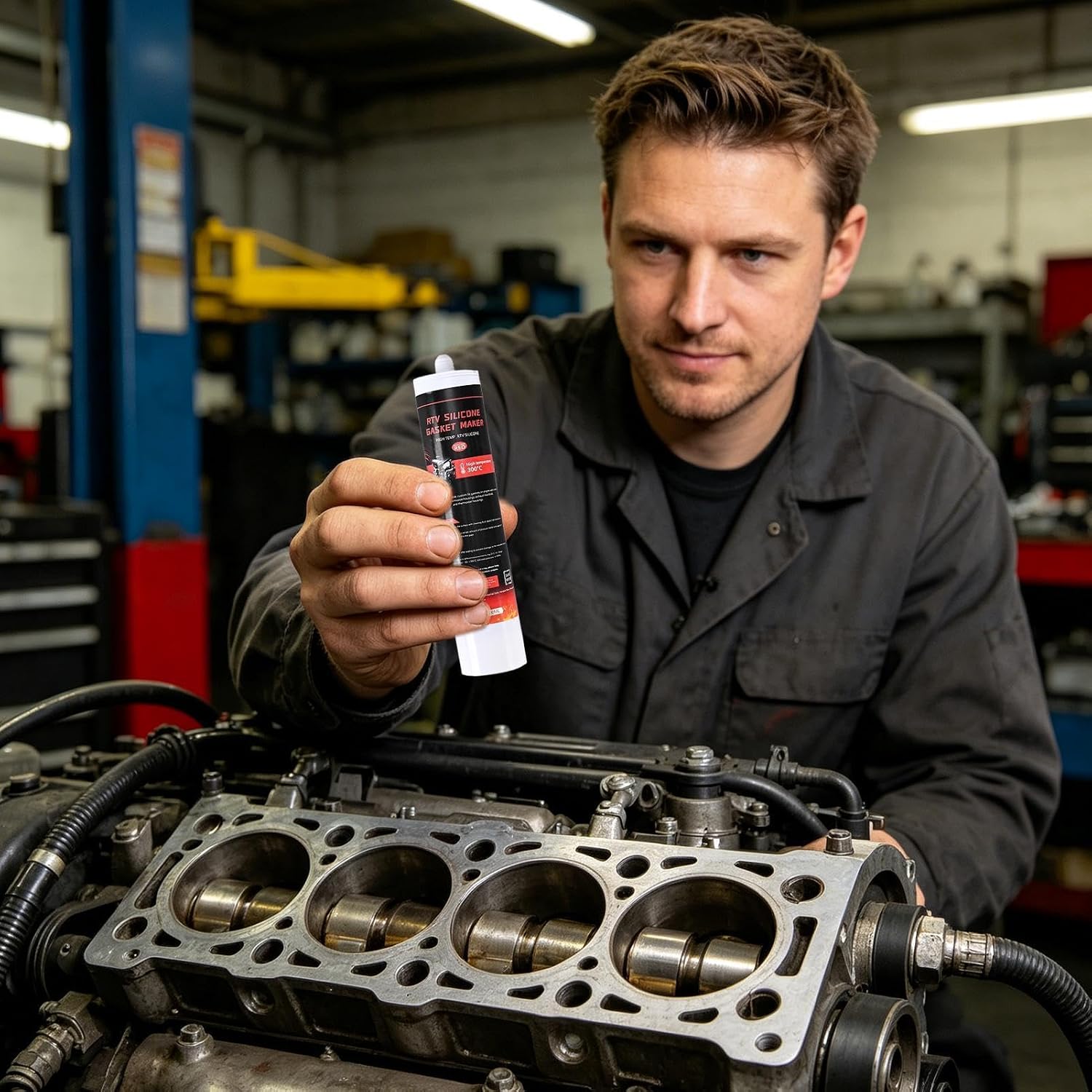 Gasket Sealer Red Bonding Silicone Glue