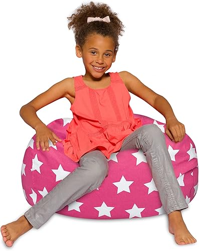 Miniatura 121 de Posh Creations - Sillón puff para niños, adolescentes y adultos, incluye funda extraíble y lavable a máquina, grande de 38 pulgadas, piel de conejo