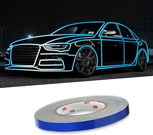UGSHY 1 calcomanía de tiras adhesivas para llantas de carrocería de automóvil 3M con adhesivo, 16.4 pies x 0.3 pulgadas, reflectantes, impermeables,