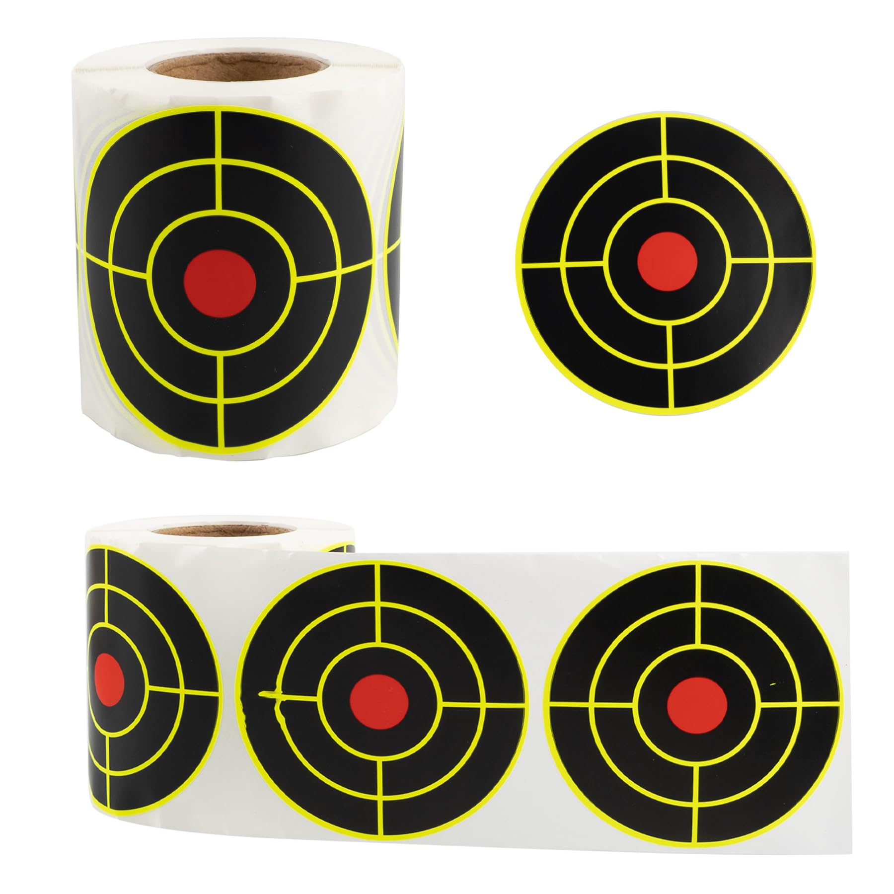 Framendino, 2 Pack Splatter Target Stickers Roll 3 Inch 500 Pack Self Adhesive Reactive Paper for Practice