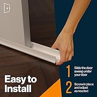 Vista 6 de KS Hardware, En trámite de patente, barrido de puerta ajustable de doble burbuja, tapón para corrientes de aire, sello debajo de la puerta