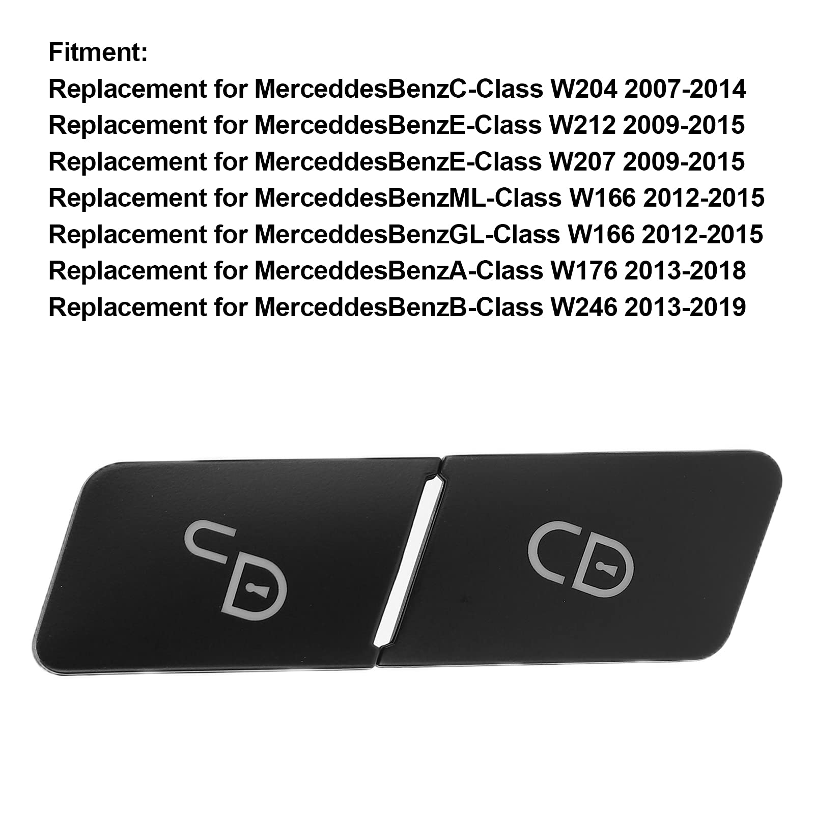 Interruptor De Bloqueo De Puerta, Interruptor De Bloqueo De Puerta, Lado Del Conductor, 2 Botones De Interruptor De Bloqueo De Puerta Izquierda Del Coche 2049058402 Reemplazo Para Benze-class W207 200