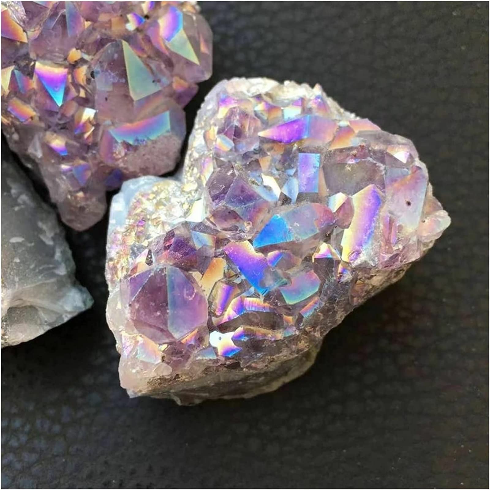 Améthyste arc-en-ciel brute halo d'ange cadeau enfant quartz naturel