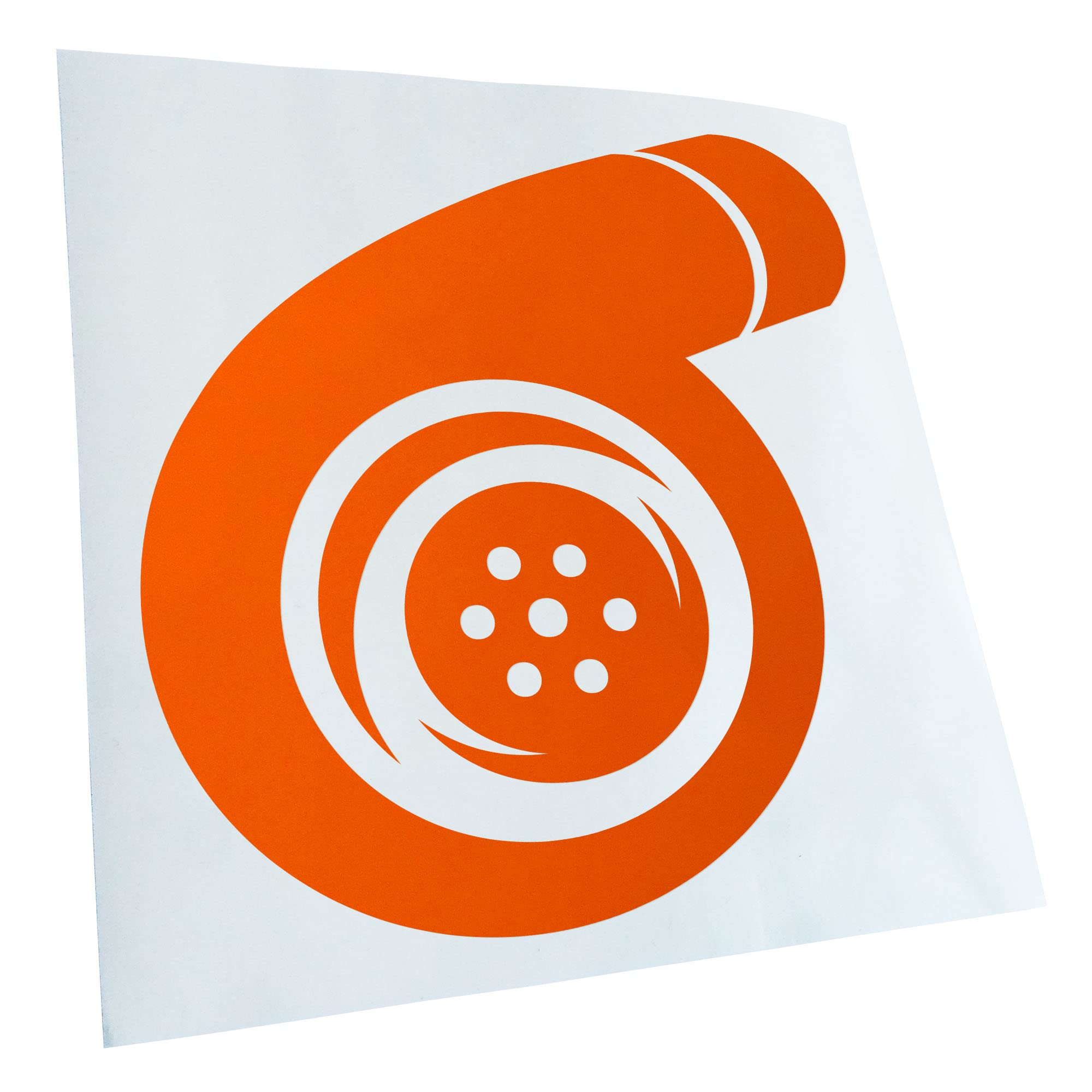 Kiwistar - Car Sticker - Orange - 24 x 24 cm Turbocharger - Rear Window Car Sticker Weatherproof for Car Truck Moped Truck - Sticker Exterior Self-Adhesive Tuning Accessories for Window Vehicle Window