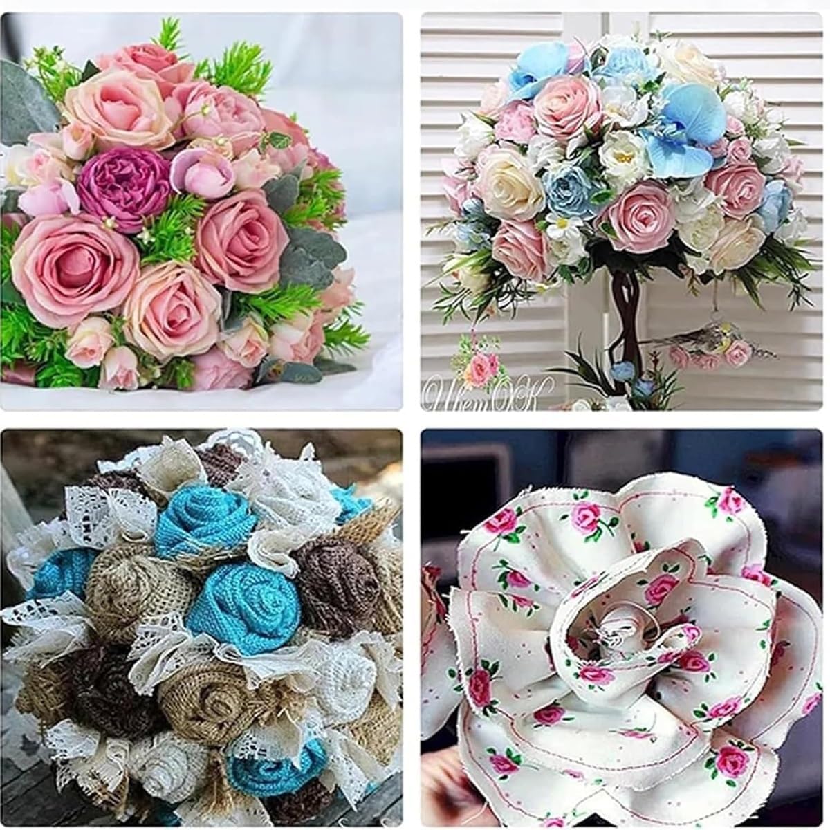 Electric Fabric Flower Maker,Artificial Flower Ironing Machine,DIY Floral Leaf Ironing Tool with 18 Ironing Heads,Adjustable Temperature,Fake Flower Making Petal Modeling Tools Set