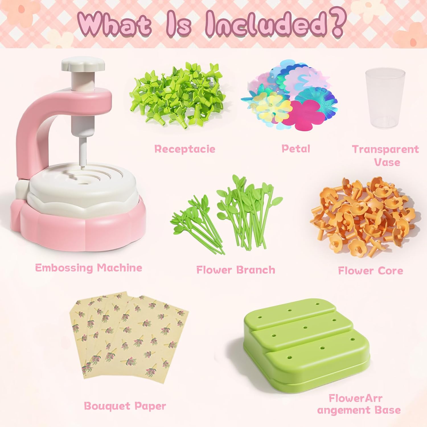 Fabric Flower Bouquet Toys, Birthday Gifts for 5 6 7 8 9+ Year Old Girls，DIY Crafts Kit for Girls 4-8 Years Old, Creative Art Activities and Learning Toy, Make Your Own Bouquet Set - Image 5