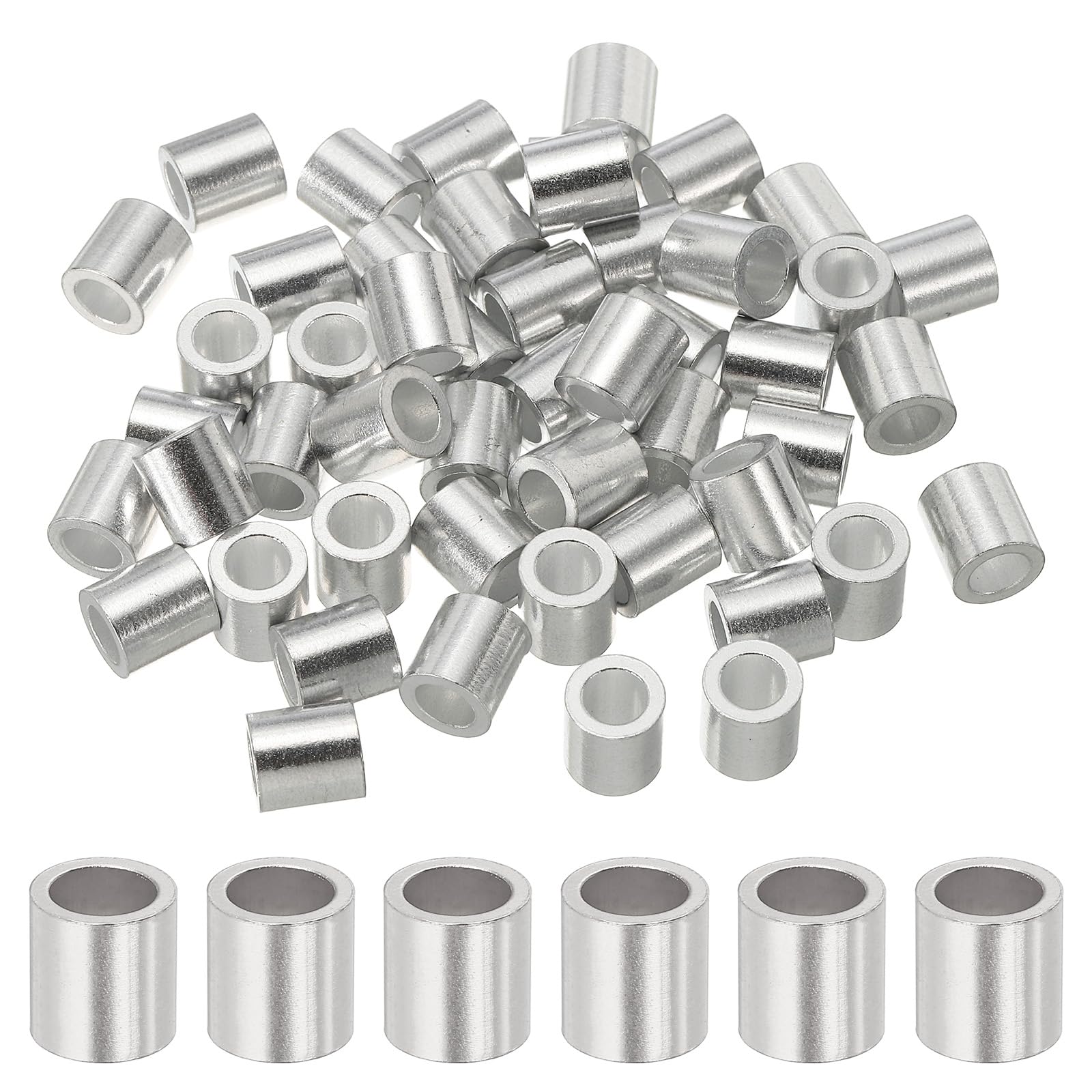 3/16" 5mm Aluminum Crimping Loop Sleeve Double Ferrule - View #8