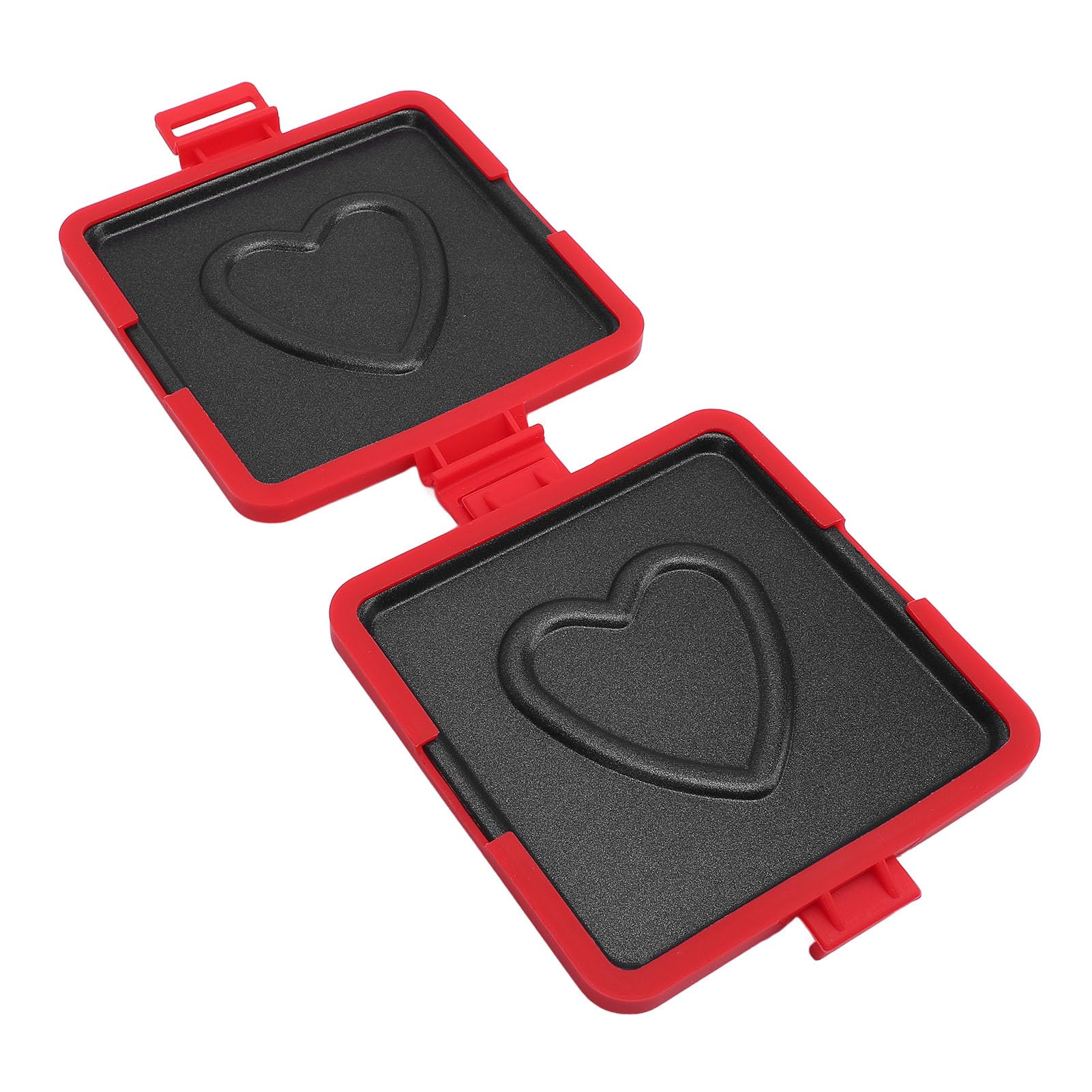 Tostapane Per Sandwich E Waffle, Per Microonde, Rosso | Piastre Antiaderenti Intercambiabili, Silicone Alimentare, BPA-free, Cottura Uniforme