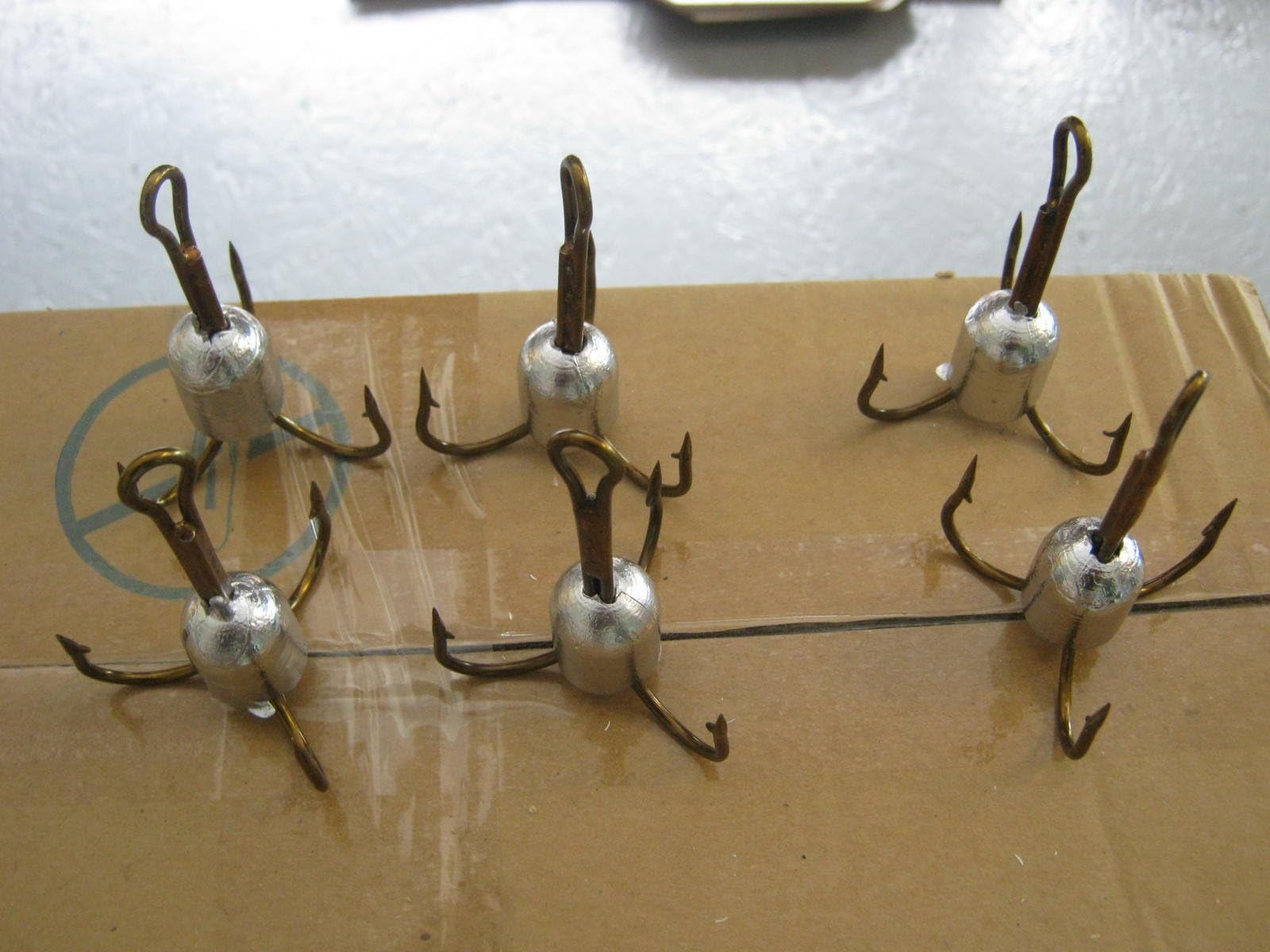 USA Made Weighted 10/0 Treble Hooks 2.5 Ounce (6pk)
