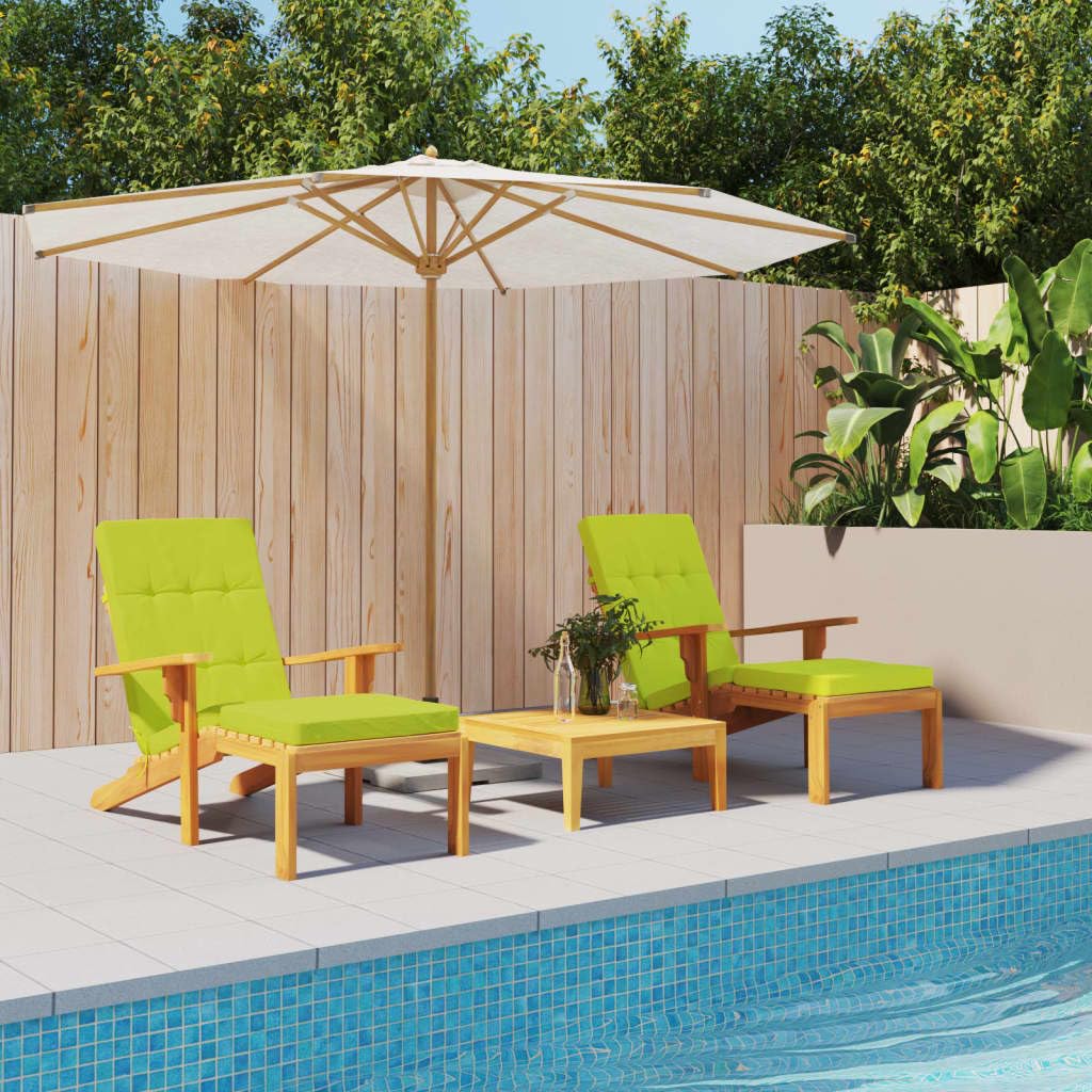 Matelas de bain de soleil vert 180x55 lot de 2 coussins de chaise longue étanches