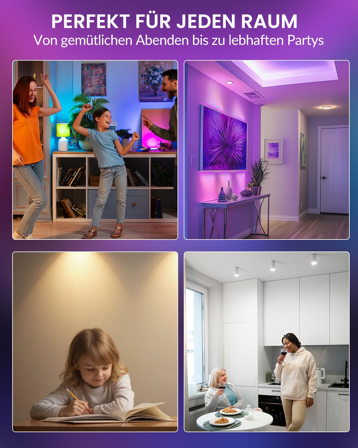 Farbwechselbirne GU5.3 3W dimmbar, 12V MR16 RGBW LED-Lampen Stimmungsbeleuchtung mit Fernbedienung, 12 Farben + Warmweiß + Kaltweiß zur Auswahl für Heimdeko 2er Pack