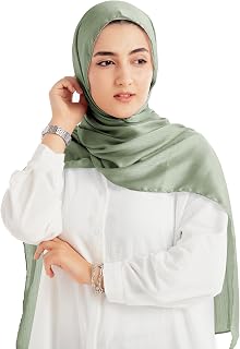 Satin Crepe Hijab Scarf for Women