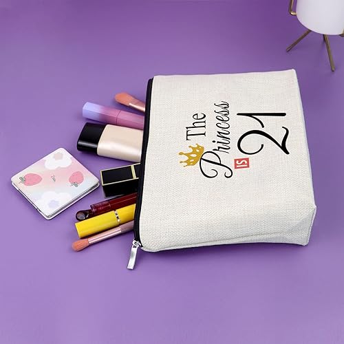 Miniatura 5 de Regalos de cumpleaños 21 para mujer bolsa de maquillaje para 21 años regalos de cumpleaños para feliz cumpleaños 21 bolsa de cosméticos regalos para