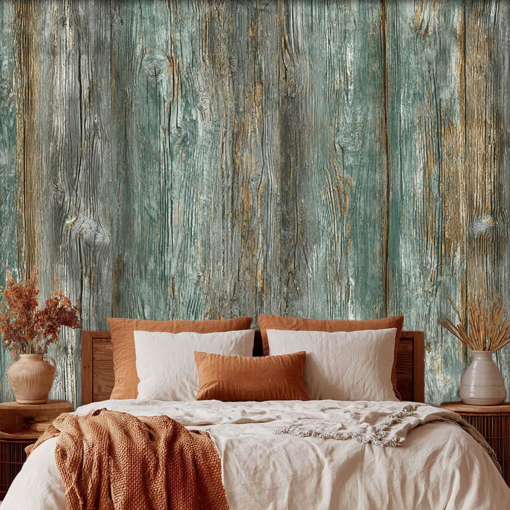 Rustic Wood Grain Wallpaper, Cabin Farmhouse Wallpaper for Living Room, Bedroom, Non-Woven Decor Wall Paper, Photo Dining Room, Hallway, Lounge, Mural Large 3D Home Decor 450 x 315 cm A209